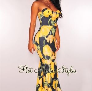 NWT Mermaid style strapless maxi dress